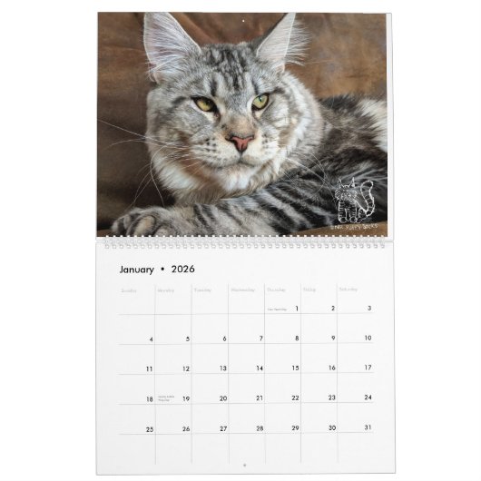 Calendrier M. Chiot-Chaussette Calendar (Jan 2026)