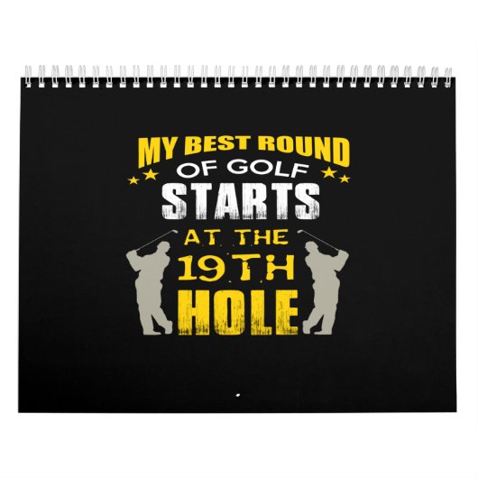 Calendrier ma meilleure partie de golf commence au 19ème trou (Protection)