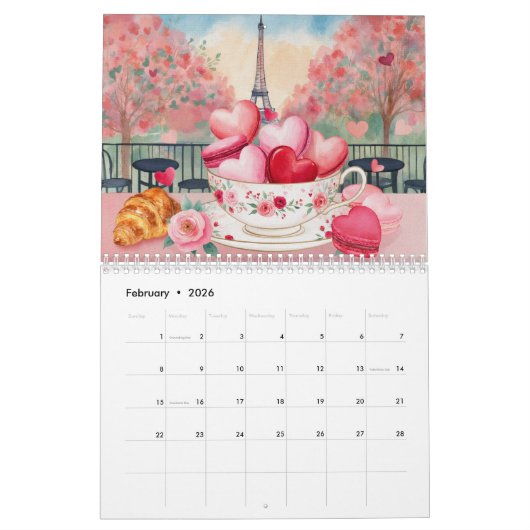 Calendrier Macaron (Feb 2026)