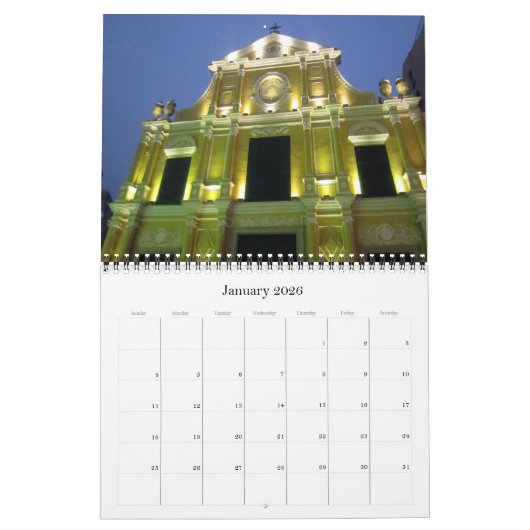 Calendrier macau 2026 (Jan 2026)