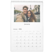 Calendrier Machine à écrire minimaliste photo personnalisée n (Jan 2026)