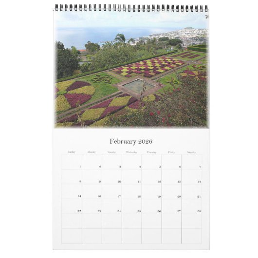 Calendrier Madère - Portugal - Europe (Feb 2026)