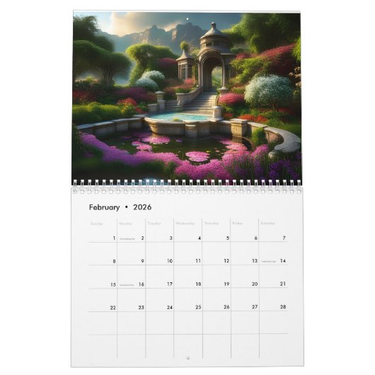 Calendrier Magical Gardens 2024 (Feb 2026)