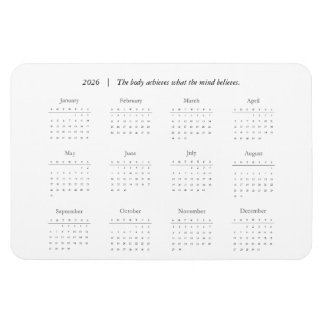 Calendrier Magnet 2026 Citation Personnalisée
