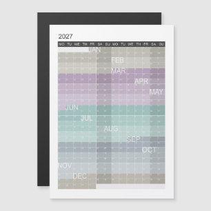 Calendrier Magnétique Carte Colorée 2027