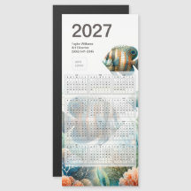 Calendrier Magnétique Logo Carte Poisson Tropical