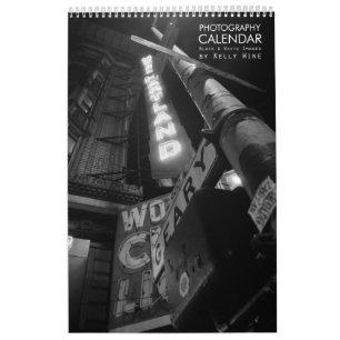 Calendrier magnifique de photo de B&W (couverture