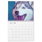 Calendrier Magnifique mur d'art Siberian Husky 2020 Calendrie (Mar 2026)