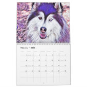 Calendrier Magnifique mur d'art Siberian Husky 2020 Calendrie (Feb 2026)