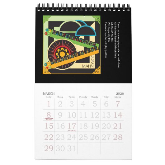 Calendrier Mah Jongg (Mar 2026)