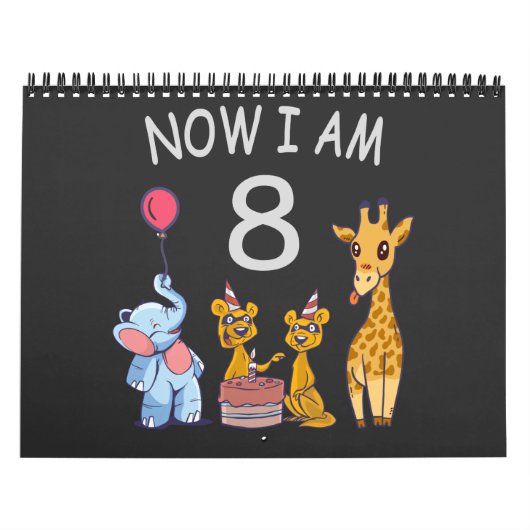 Calendrier Maintenant, j'ai 8 ans 8e anniversaire au Zoo (Protection)