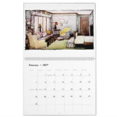 Calendrier Maisons de Design d'intérieur vintage de 1915 (Feb 2027)