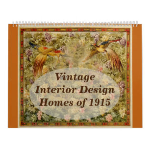 Calendrier Maisons de Design d'intérieur vintage de 1915