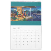 Calendrier Maisons Modernes Du Milieu Du Siècle Style Page Si (Mar 2027)
