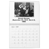 Calendrier Maîtres de violon (Mar 2027)