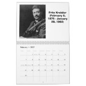 Calendrier Maîtres de violon (Feb 2027)