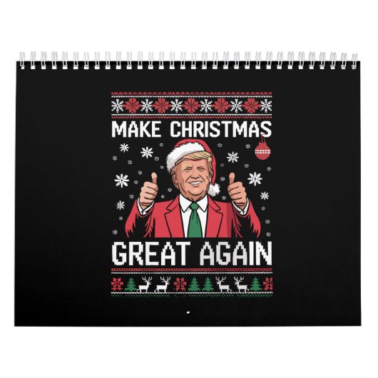 Calendrier Make Christmas Great Again Trump Pajamas Ugly Xmas (Protection)