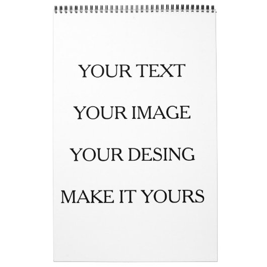 Calendrier Make Your Own Simple Not Transparent (Protection)