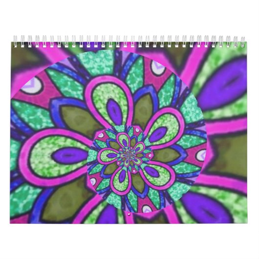 Calendrier Mandala spirale unique (Protection)
