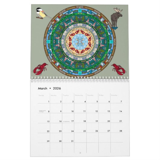 Calendrier Mandalas 2020 (Mar 2026)