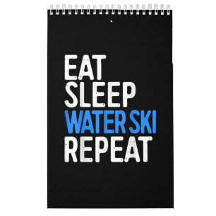 Calendrier Manger Eau du sommeil Ski Répéter Eau Ski Cadeau