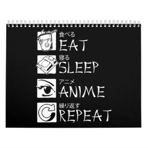 Calendrier Mangez Sleep Anime Répétez L'Idée Cadeau Cospla