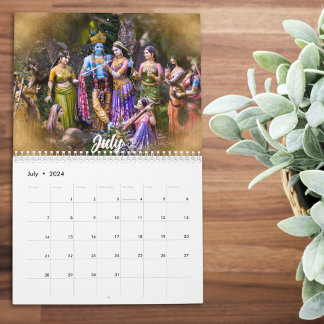 Calendrier Mantra Idol Gayatri 2025 des divinités hindoues in