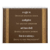 Calendrier Mantra Idol Gayatri 2025 des divinités hindoues in (Protection)