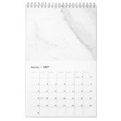 Calendrier Marbre Blanc (Jan 2027)