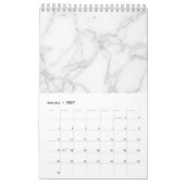 Calendrier Marbre Blanc (Jan 2027)