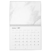 Calendrier Marbre Blanc (Jan 2027)