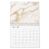 Calendrier Marbre blanc gris argent rose or (Mar 2027)