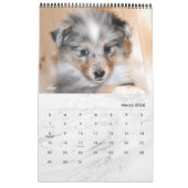 Calendrier Marbre blanc moderne - Photo pour animaux de compa (Mar 2026)