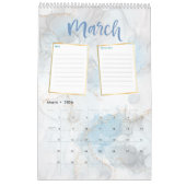 Calendrier Marbre d'or Meilleure année Remplir la photo (Mar 2026)