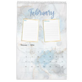 Calendrier Marbre d'or Meilleure année Remplir la photo (Feb 2026)