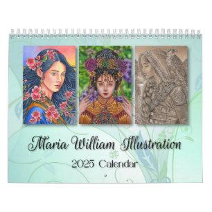Calendrier Maria William Illustration 2025