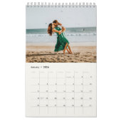 Calendrier Mariage élégant moderne photo des nouveaux mariés (Jan 2026)