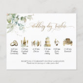 Calendrier mariage et programme Élégante verdure (Devant)