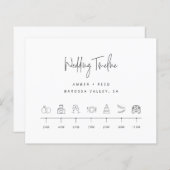 Calendrier mariage Ordre des événements Feuille bu (Devant / Derrière)