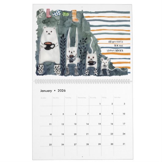 Calendrier Mariana Black Art (Jan 2026)