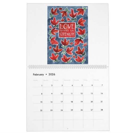 Calendrier Mariana Black Art (Feb 2026)