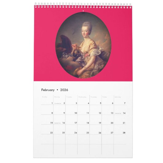 Calendrier Marie-Antoinette (Feb 2026)