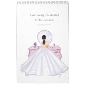 Calendrier mariée rose mignonne (Protection)