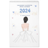 Calendrier Mariées, illustration de mode, mariage (Protection)