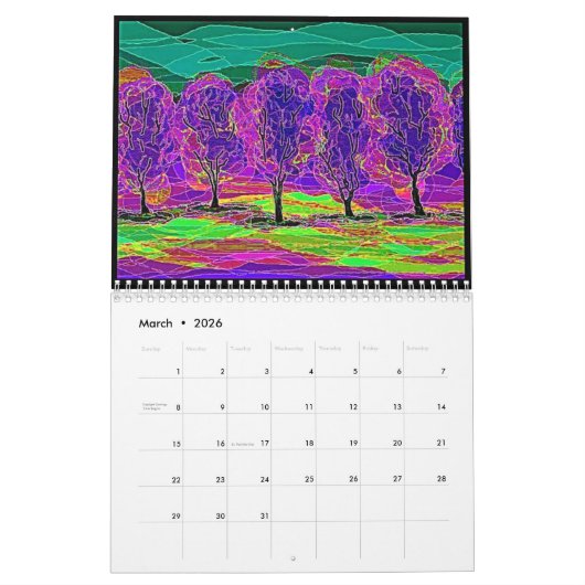 Calendrier MARK WESTERFIELD Art Calendar II (Mar 2026)