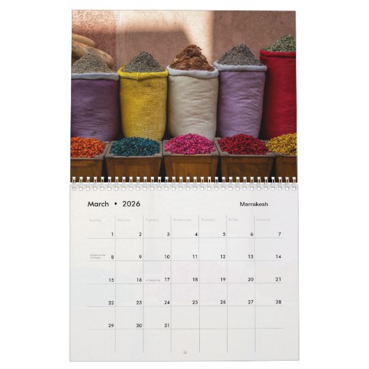 Calendrier Maroc (Mar 2026)