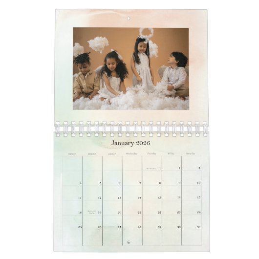 Calendrier Maroon classique Joyeux Noël 2026 (Jan 2026)