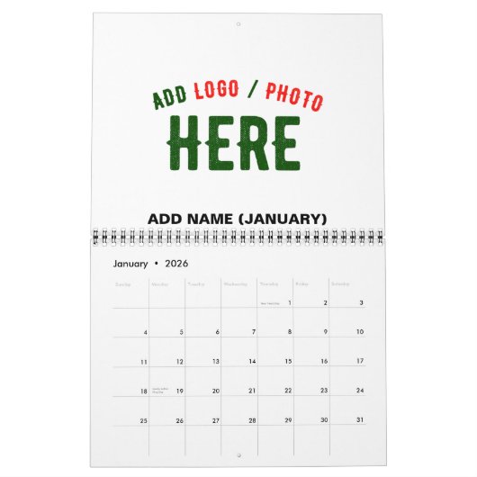 CALENDRIER MARQUE BLANCHE MODERNE ET PERSONNALISABLE VÉRIFIÉE (Jan 2026)