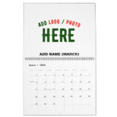 CALENDRIER MARQUE BLANCHE MODERNE ET PERSONNALISABLE VÉRIFIÉE (Mar 2026)