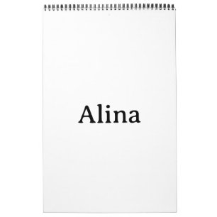 Calendrier Marque Simple 17" x 11" Page Unique Moyen Noir